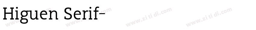 Higuen Serif字体转换